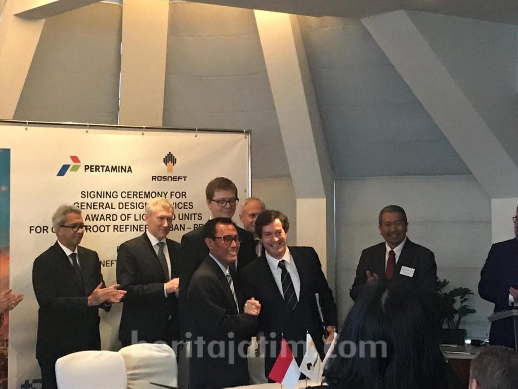 Kejar Target 2025, Joint Venture Pertamina-Rosneft Teken Kontrak Desain Kilang Tuban