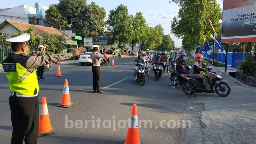 Hari Ketiga, Satlantas Polres Mojokerto Tilang 250 Pengendara