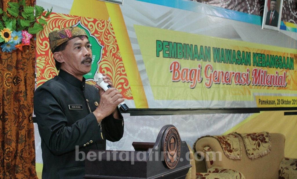 Bakesbangpol Pamekasan Tanamkan Jiwa Kebangsaan Bagi Mahasiswa