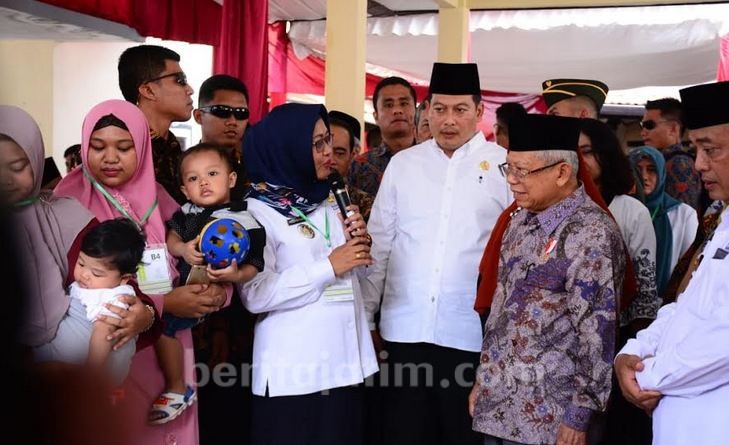 Wapres Kiai Makruf Amin Tinjau Stunting di Kabupaten Malang