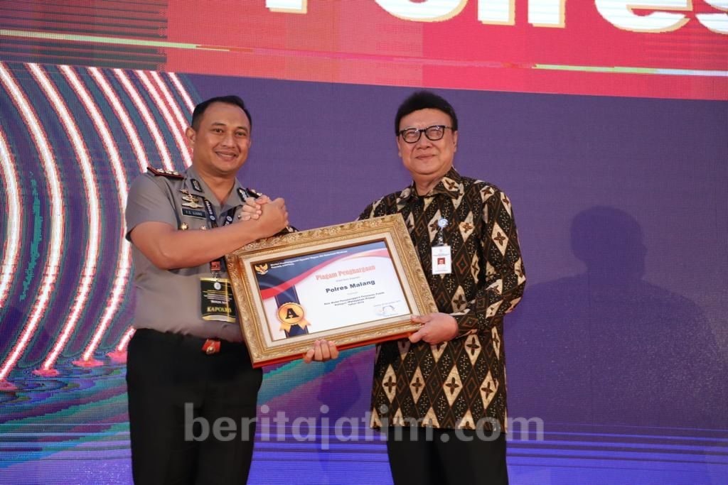 Terbaik Nasional, Polres Malang Raih Penghargaan Pelayanan Prima Menpan RB