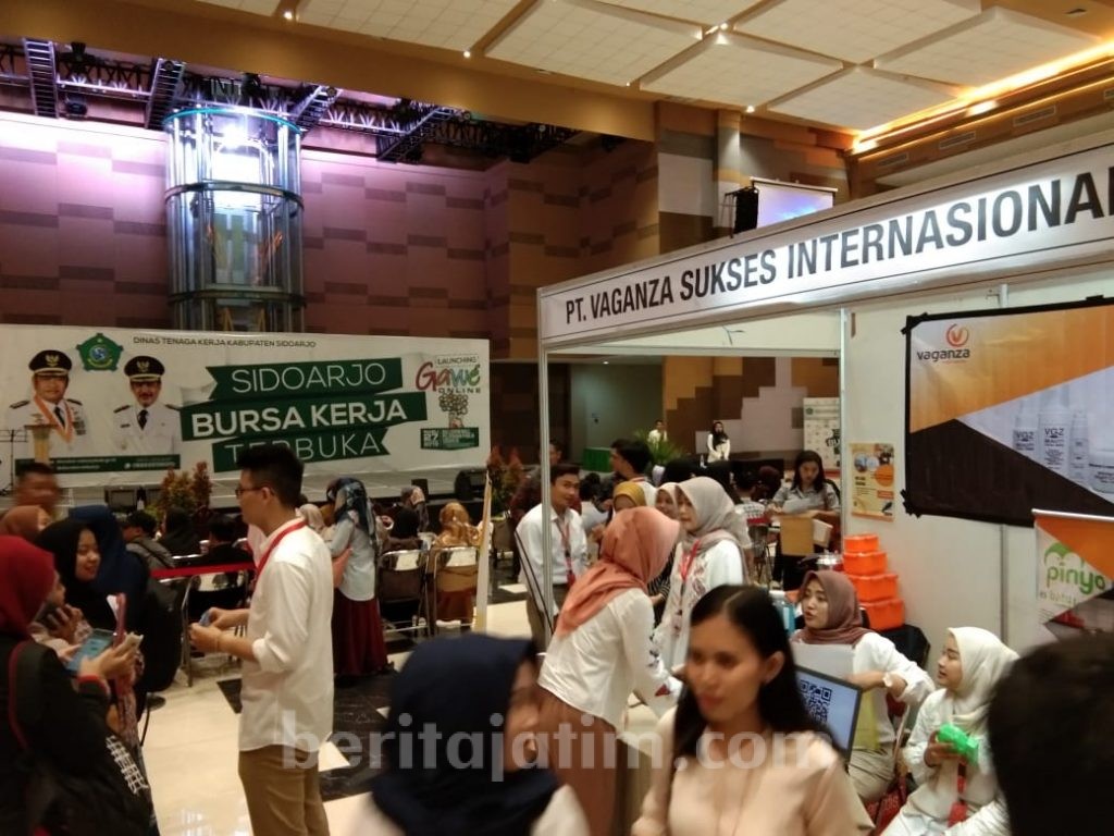 Ribuan Pencari Kerja Serbu BKT, Disnaker Sidoarjo Launching Aplikasi Gawe Online