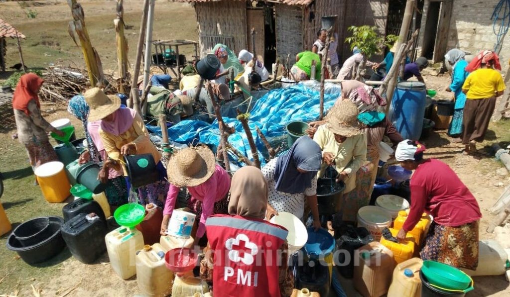 Mulai Hujan, TDB PMI Pamekasan Hentikan Droping Air Bersih Gratis
