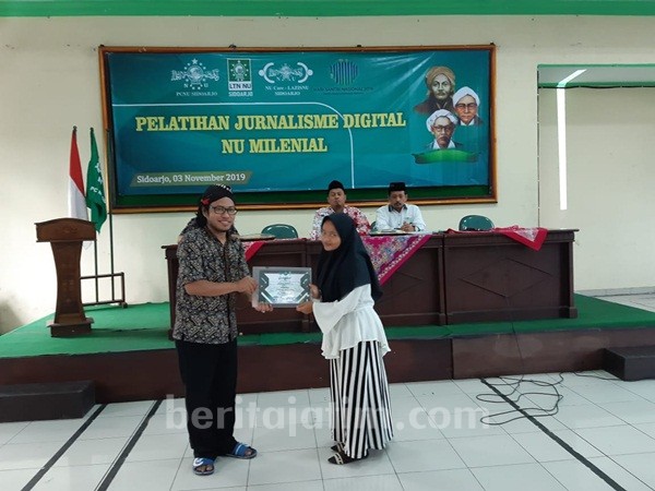 Puluhan Kader NU Milenial Sidoarjo Dilatih Jurnalisme Digital