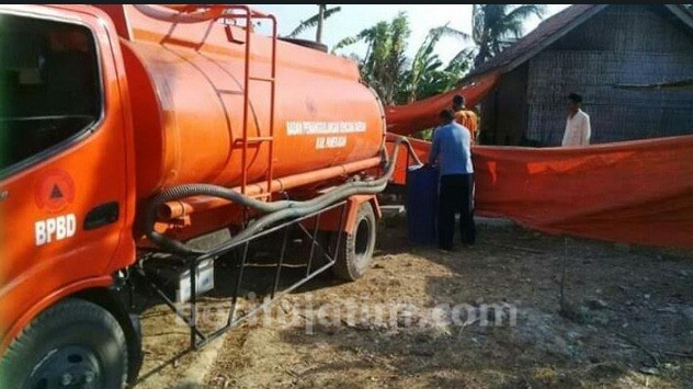 Hujan Belum Merata, BPBD Pamekasan Tetap Distribusikan Air Bersih