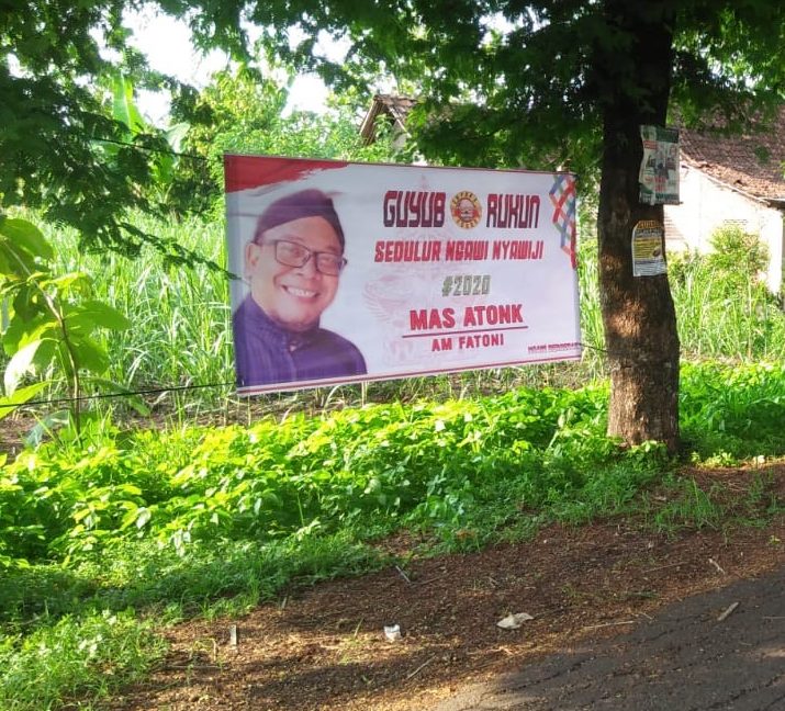 Dongkrak Popularitas, Atonk Cabup Ngawi Pasang Baliho di Sejumlah Desa