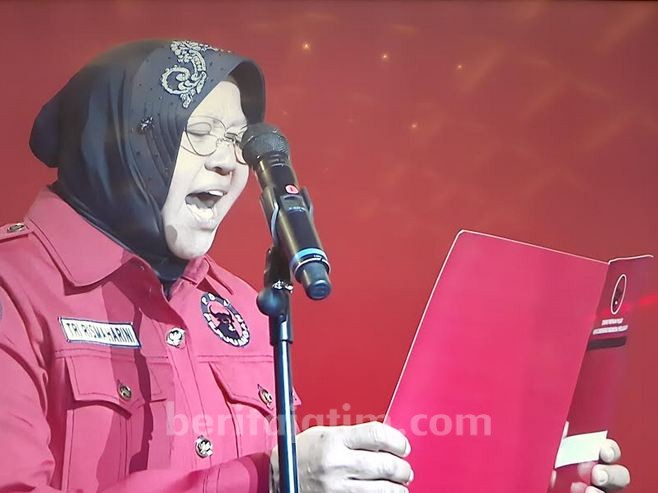 Risma Tampil Spesial di Rakernas PDIP