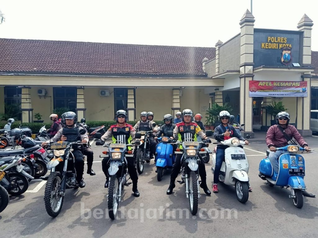 Libur Tahun Baru, Kapolresta Kediri Bareng Jurnalis Patroli Obyek Wisata