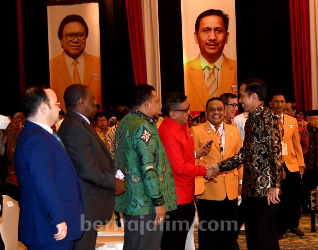 Hadiri Pengukuhan Partai Hanura, Presiden Serukan Pilkada 2020 Tanpa SARA dan Hoaks