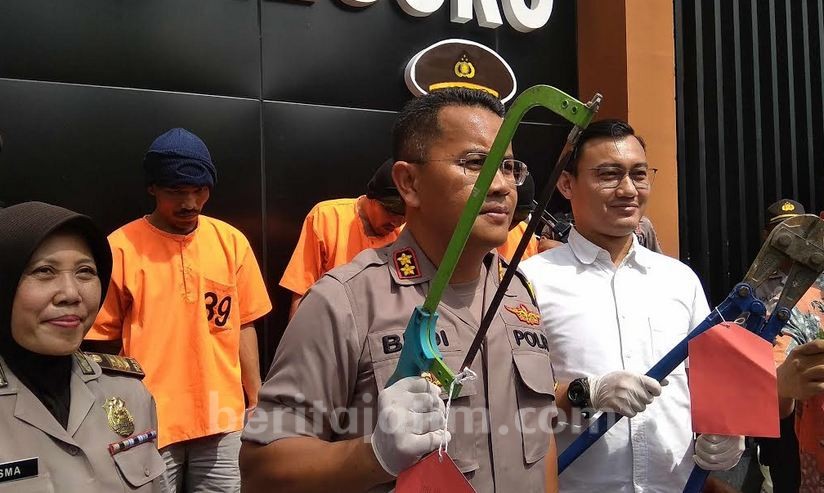 Polres Bojonegoro Tembak 4 Orang Pencuri Kabel