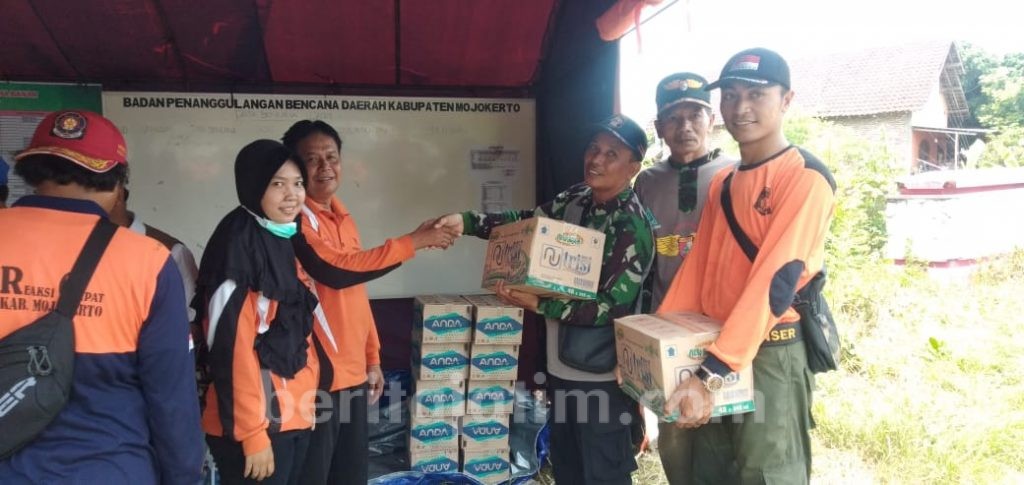Banjir Tempuran, Posko BPBD Kabupaten Mojokerto Mulai Terima Bantuan