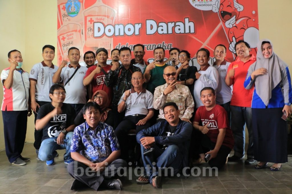 Peringati HPN 2020, Insan Pers di Ponorogo Gelar Donor Darah