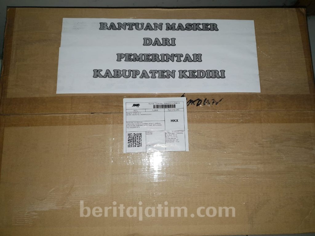 Pemkab Kediri Kirim 2.000 Masker untuk Warganya di Cina dan Hongkong