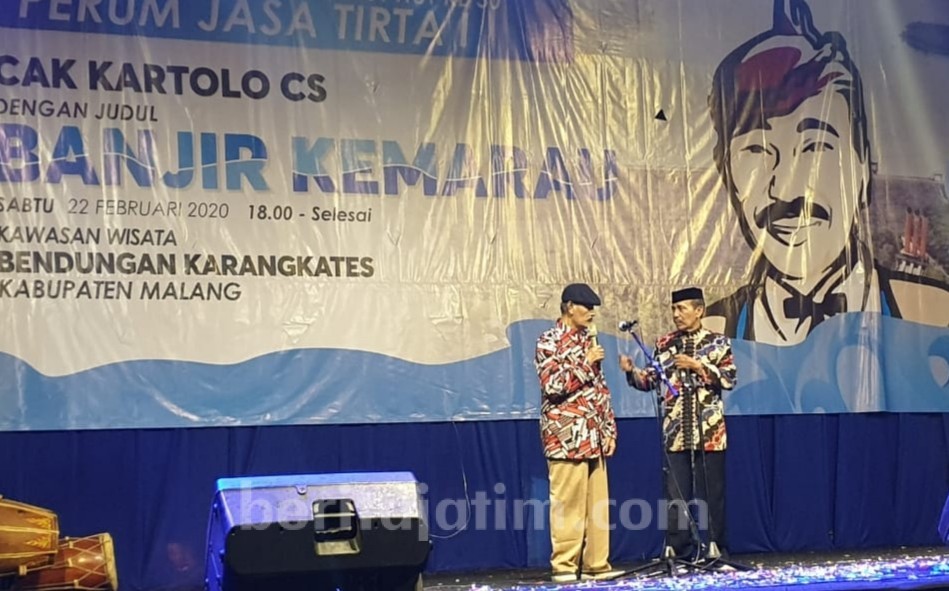 Ludruk Waduk Bareng Kartolo, Sadarkan Masyarakat Lewat Lakon Banjir Kemarau