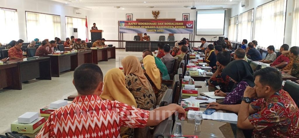 Dinsos Kabupaten Kediri Rakor Sosialisasi Transformasi Program Sembako Tahun 2020