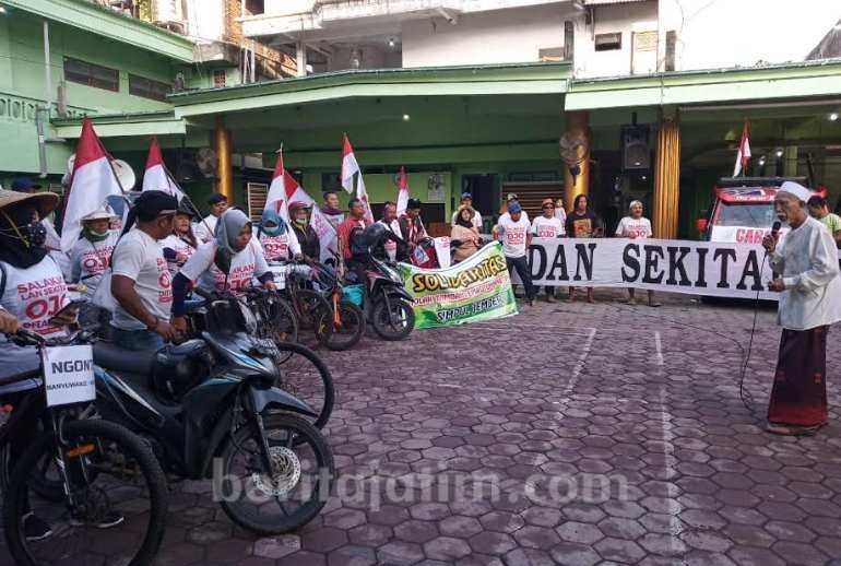 Aksi Ngontel Tolak Tambang Diterima di Pesantren Ashri Jember
