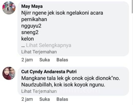 Akun Istri Pembunuh Gadis Cantik Wadungasih Dibully, Komentar di Foto Nikahan Paling Parah