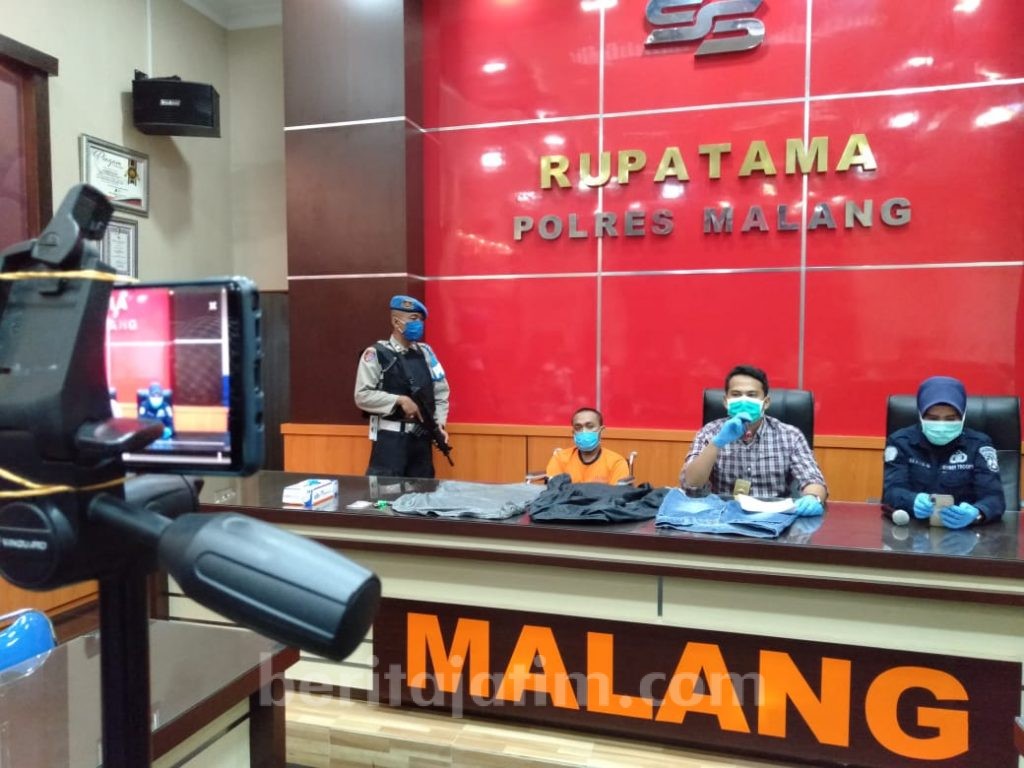 Polres Malang Rilis Pelaku Jambret Lewat Live Streaming