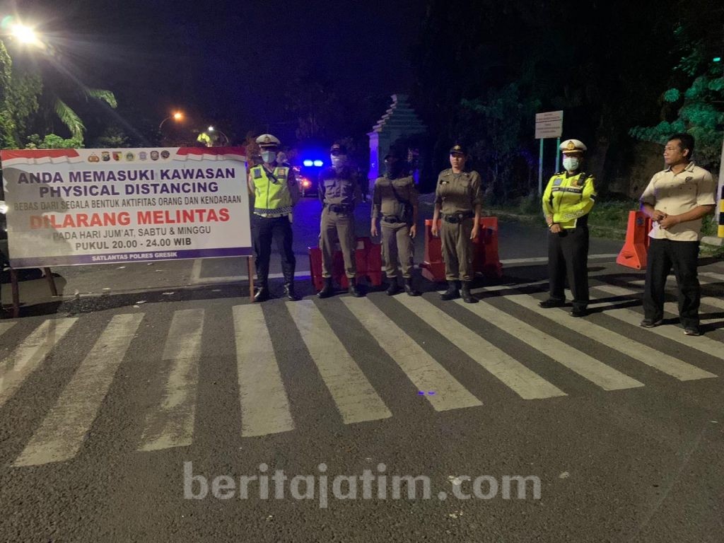 Polres Gresik Terapkan Kawasan Psysical Distancing