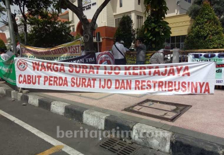 Gelar Aksi Unjuk Rasa, Pemegang Surat Ijo Minta Cabut Retribusi