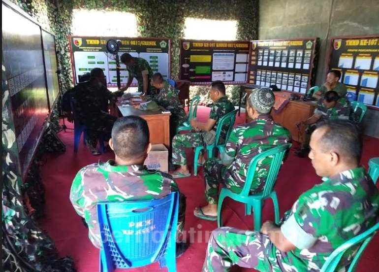 Satgas TMMD ke 107 Kodim 0817 Gresik Lakukan Evaluasi Kerja