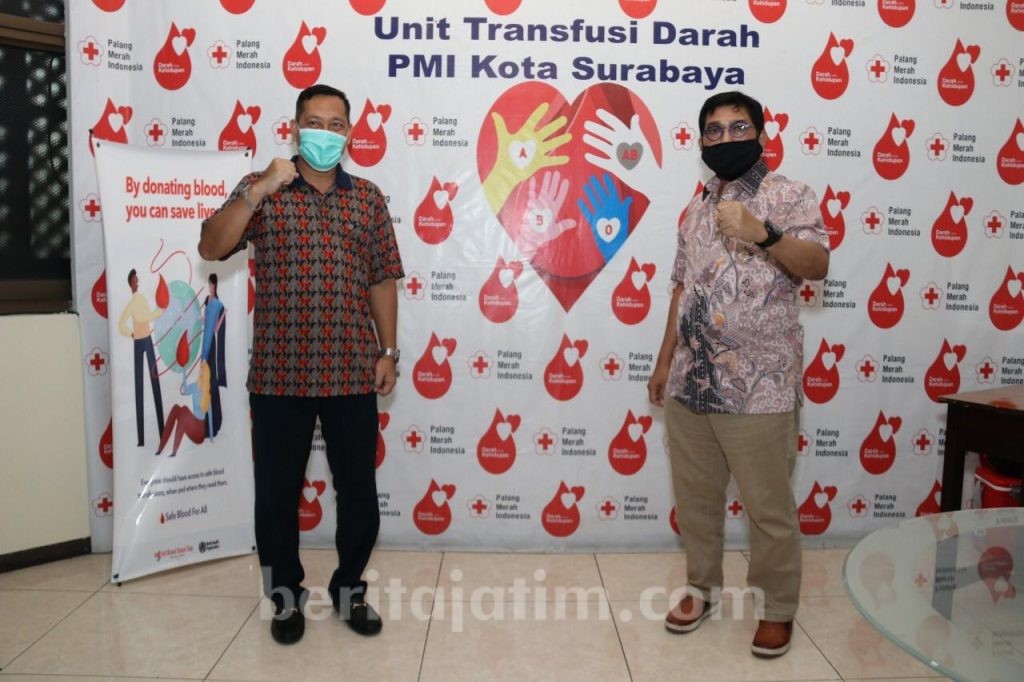 Ajak Relawan Jadi Pendonor, Cak Machfud Dipuji Kabag Humas PMI Surabaya