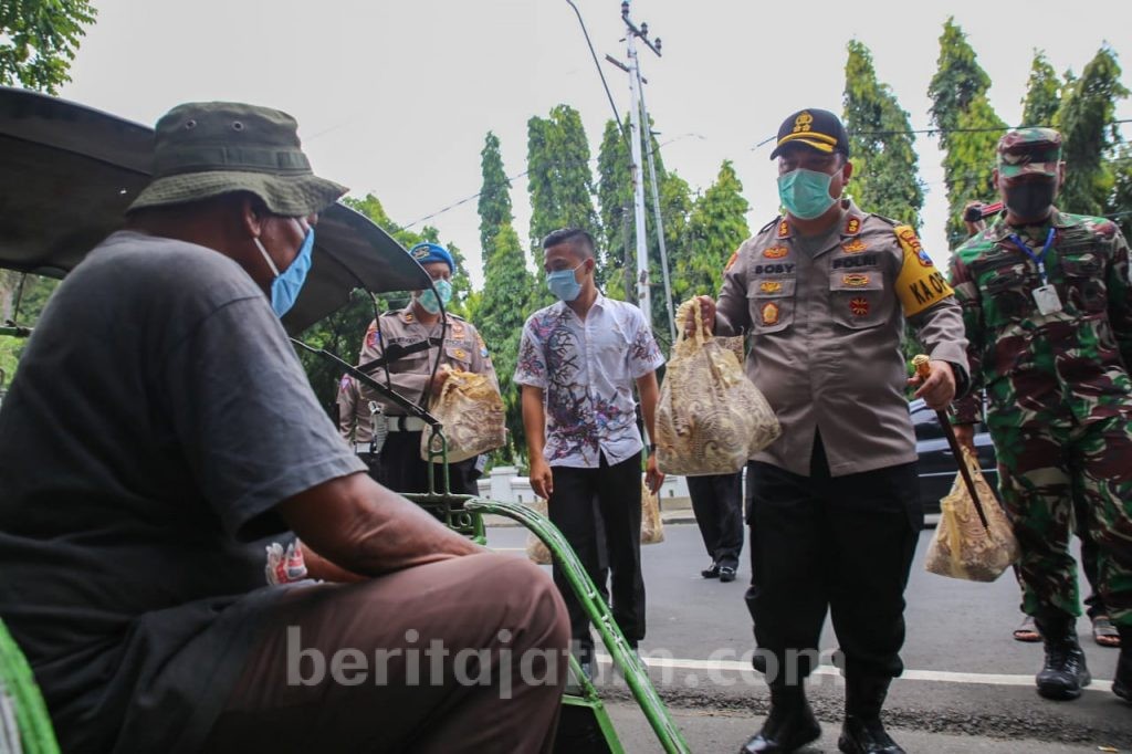 Ini Aksi Nyata Kodim dan Polres Jombang Atasi Dampak Covid-19