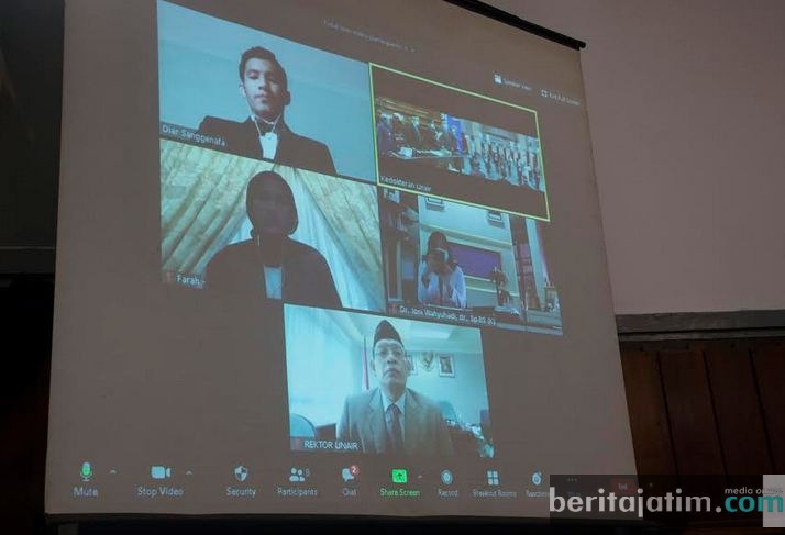 Pelantikan Dokter FK Unair Dilakukan Offline dan Online