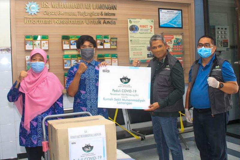 UPZ SIG Salurkan Bantuan Penanganan Covid-19 di Gresik dan Lamongan