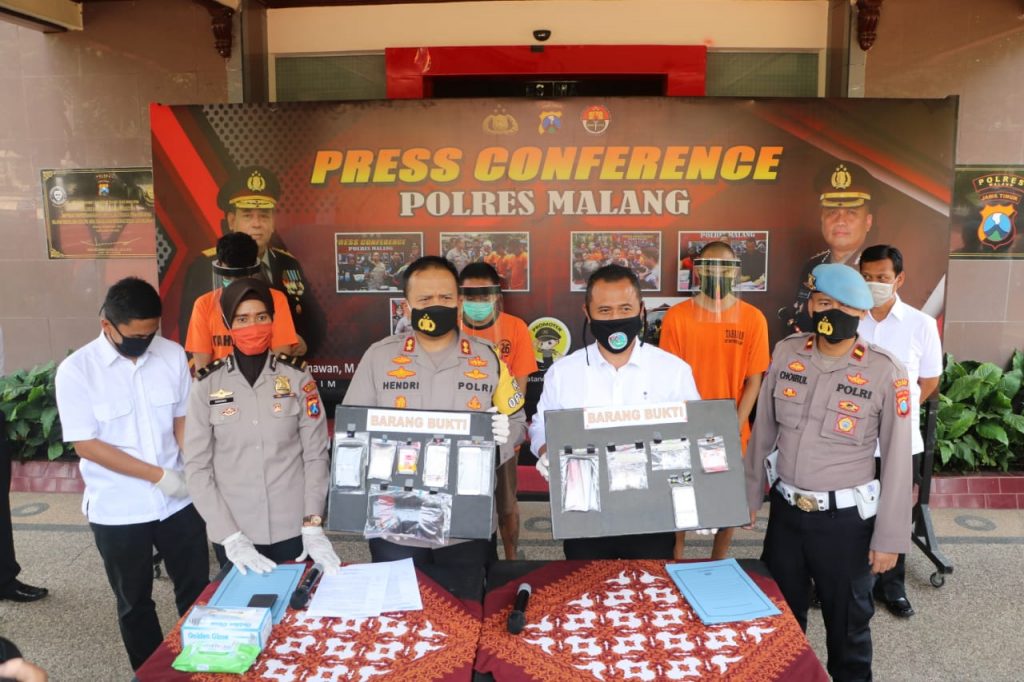 Polres Malang Ringkus 3 Pelaku Jaringan Narkoba Dalam Lapas