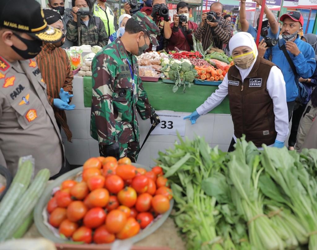 Jelang PSBB Malang Raya, Khofiah Tinjau Format Ganjil Genap Pasar di Malang