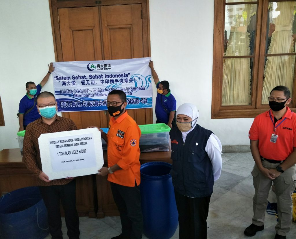 Terima Lele 1 Ton, Khofifah: Buat Terapi ODP dan ODR Mancing di BPSDM!