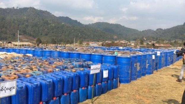 Polisi Myanmar Sita Narkotika ‘Terbesar’ di Asia Tenggara