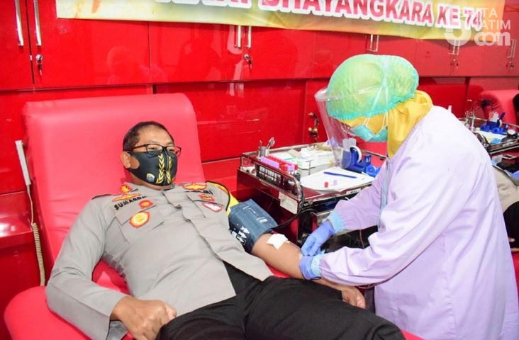 Polresta Sidoarjo Gelar Donor Darah