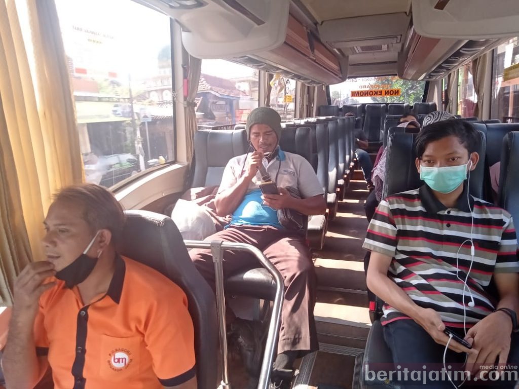 Beroperasi Lagi, Bus Bagong Terapkan Protokol Kesehatan Covid-19