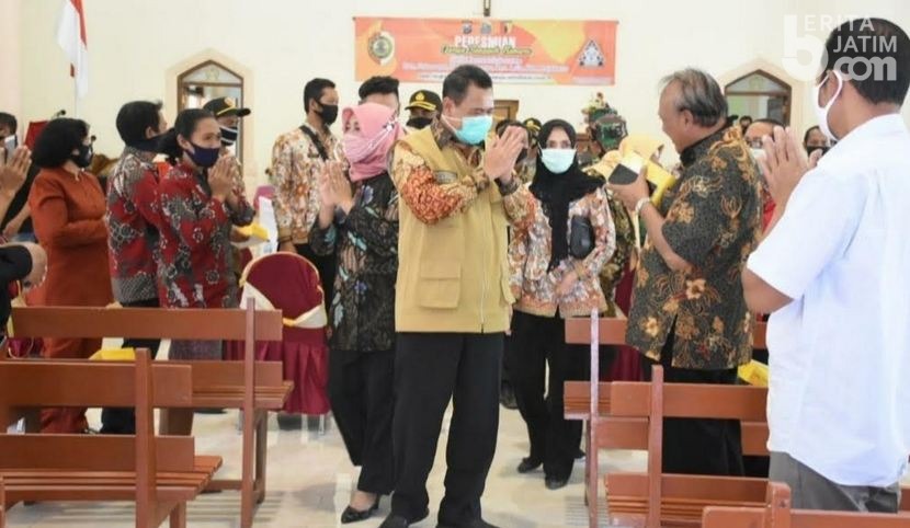 Resmikan Kampung Tangguh, Bupati Mojokerto Ingatkan Protokol Kesehatan