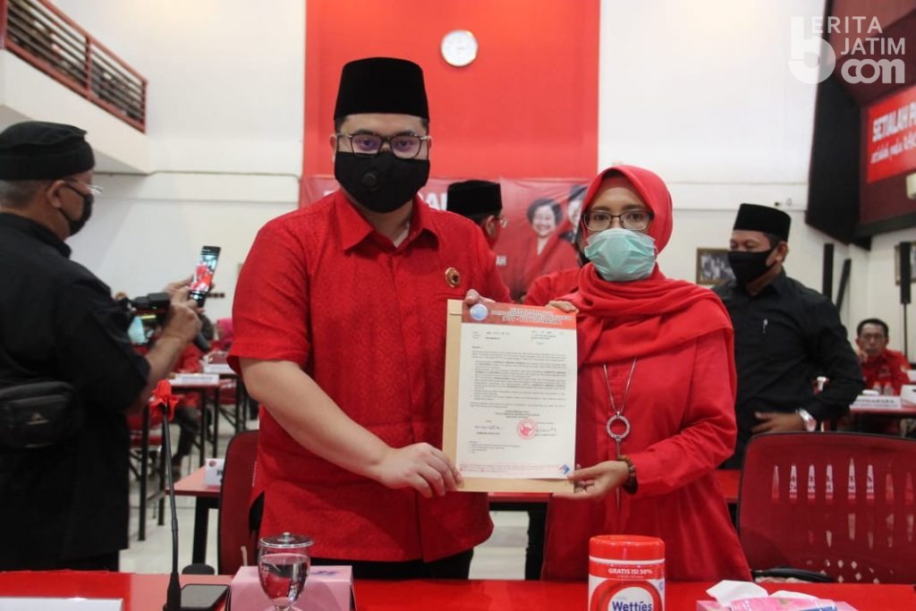 Hanindhito Putra Seskab Pramono Anung Ambil Rekom di DPD PDIP Jatim