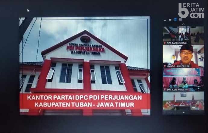 Megawati Resmikan Kantor DPC PDIP Tuban, Banyuwangi, dan Pasuruan Via Telekonferensi