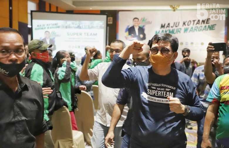 Perjuangkan Aspirasi Driver Ojol Surabaya, Machfud Arifin Siapkan Program Khusus
