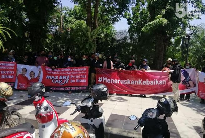 Pilwali Surabaya, Relawan Eri Cahyadi Deklarasi di Area Balai Kota