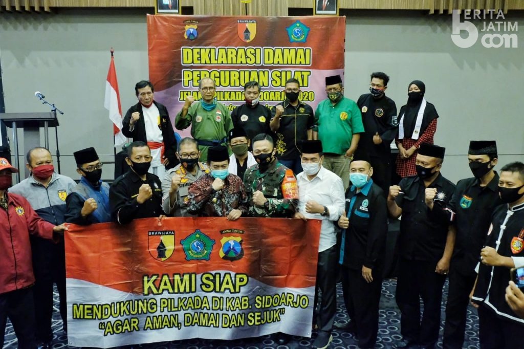 Siap Jaga Kondusifitas Kamtibmas, Perguruan Silat di Sidoarjo Deklarasi Damai