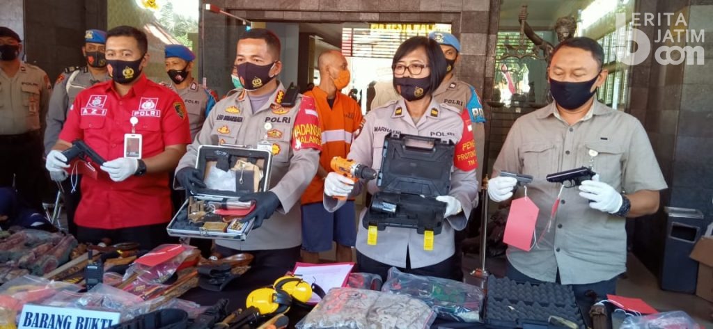 Punya Senjata Api Tanpa Izin, 2 Orang Ditangkap Polresta Malang Kota