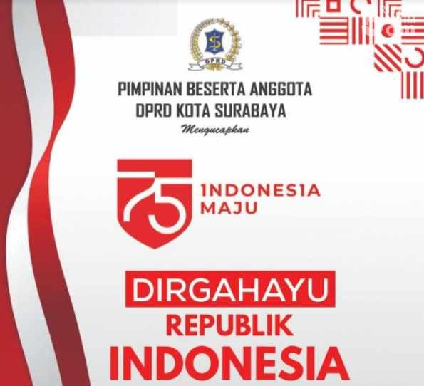 DPRD Surabaya: Selamat HUT ke-75 Republik Indonesia