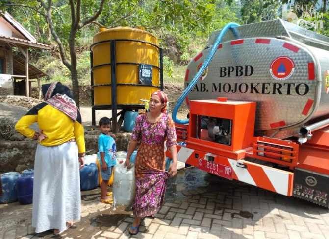 Musim Kemarau, Warga di Ngoro Mojokerto Mulai Krisis Air Bersih