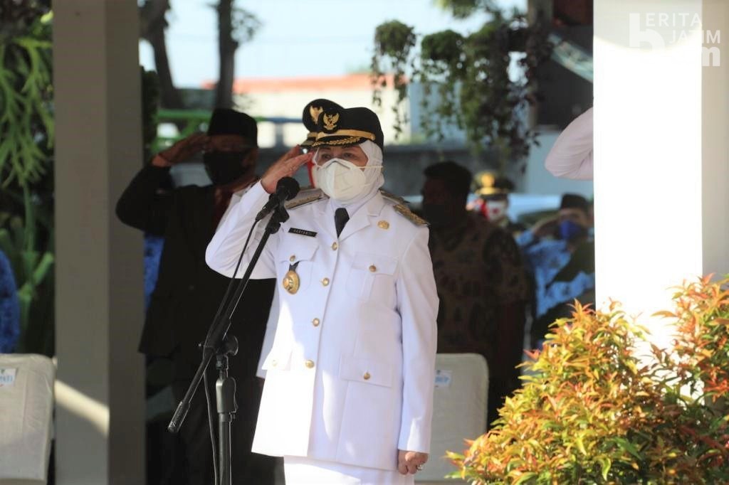 Bupati Kediri Irup Upacara HUT ke-75 Proklamasi Kemerdekaan RI