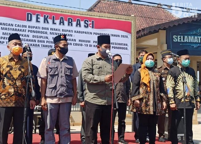 Dua Bapaslon Ponorogo Deklarasi Patuh Protokol Kesehatan Covid-19
