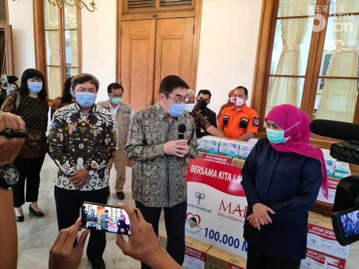 Gajah Tunggal Group Bantu 100 Ribu Masker, Gubernur: Terima Kasih Dukung Gerakan Jatim Bermasker