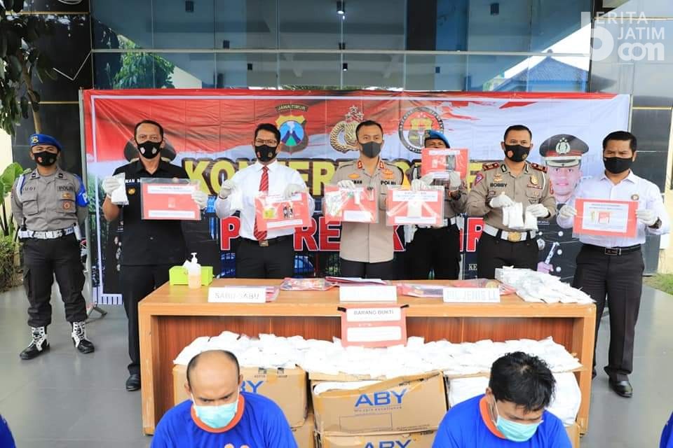 12 Hari, Polres Kediri Bekuk 23 Tersangka Pengedar Antar Kota