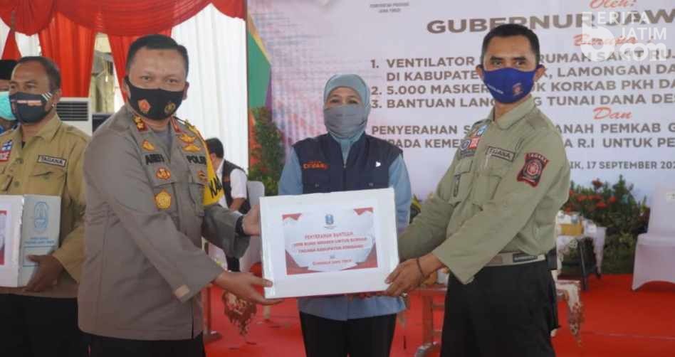 Gubernur Khofifah Ingatkan Masker Scuba Tidak Secure Menangkal Virus Covid-19