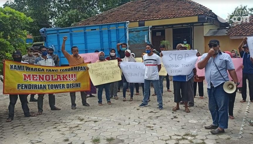 Takut Tower Roboh, Warga Desa Ngrupit Ponorogo Demo Lagi